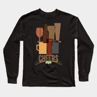 Beer Glasses Cheers type Long Sleeve T-Shirt